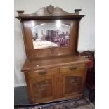 Antique Oak Dresser with mirrored top