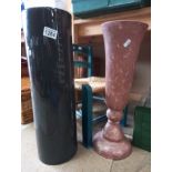 Umbrella stands / tall vases and stool