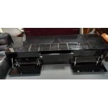 Large black glass TV Unit