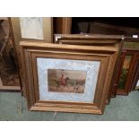 Antique framed paintings and prints