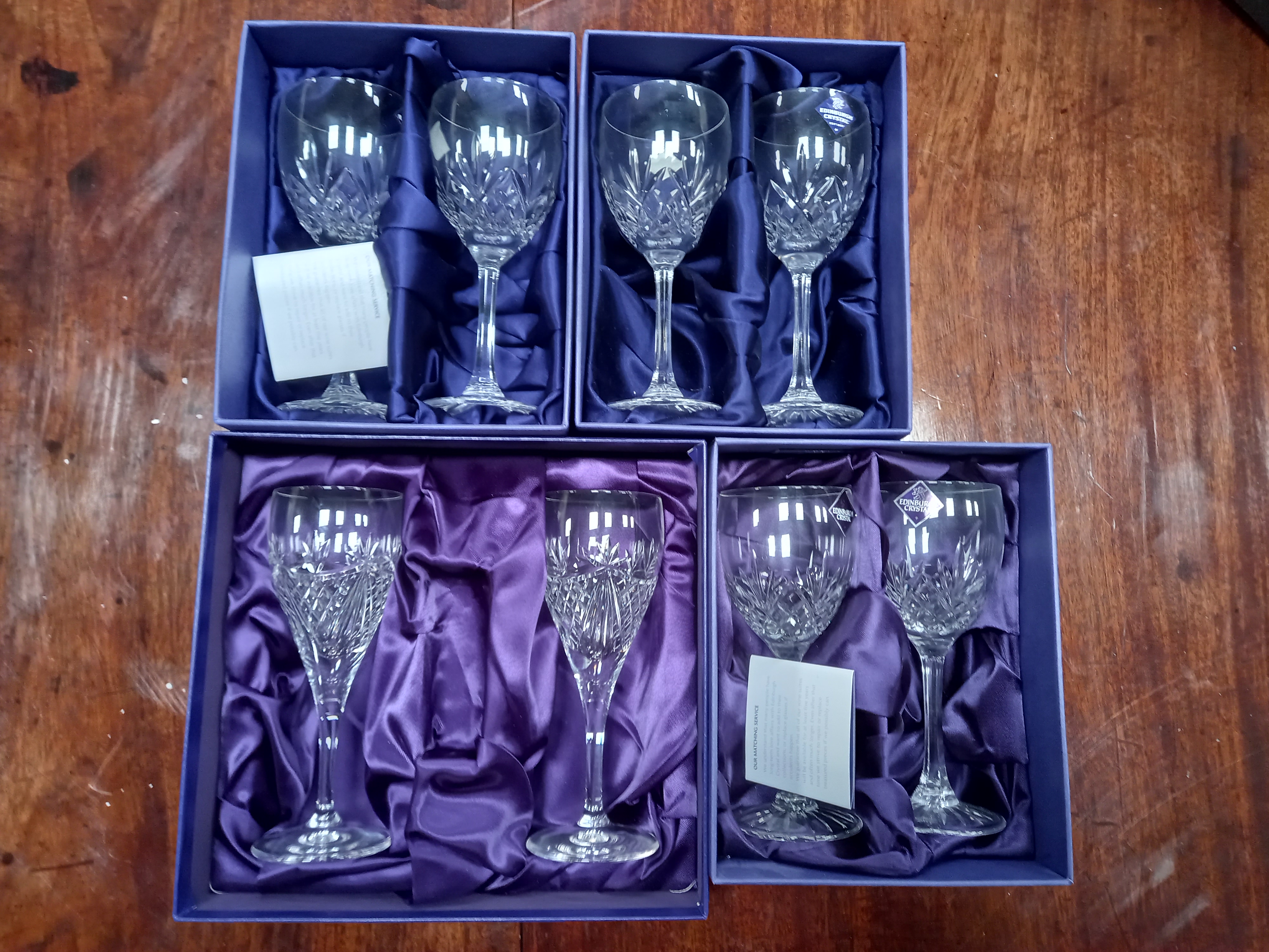 3 x boxes incl ltd Edition Royal Doulton Plate cut glass incl boxed Edinburgh Crystal wine glasses - Image 3 of 3