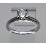 1 Carat Single stone Diamond set engagement ring.