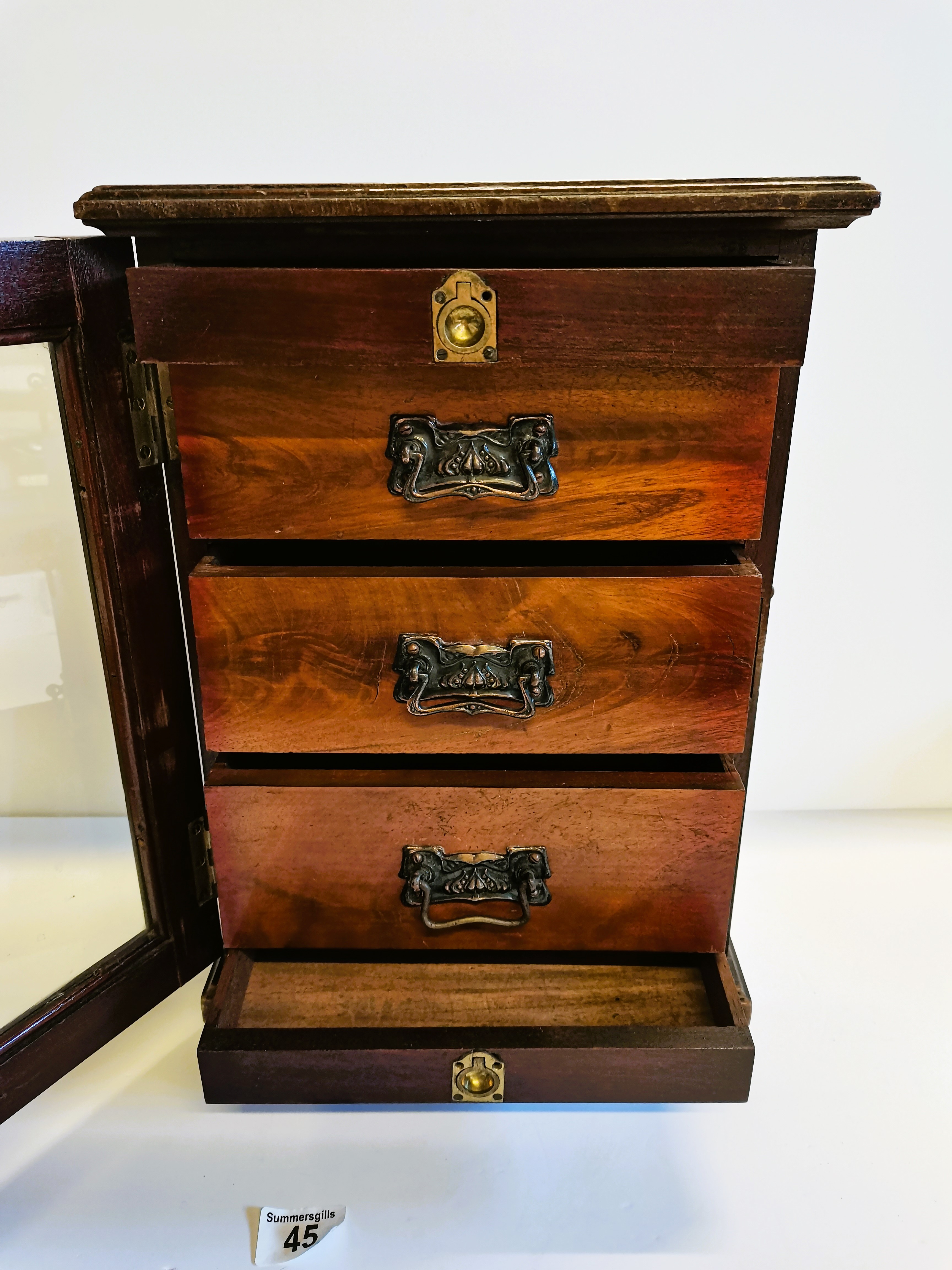 Antique Mahogany Pipe Cabinet - Image 2 of 2