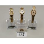 3 x Ladies Rotary wrist watches