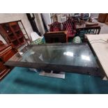 Modern glass dining table 200cm x 100cm