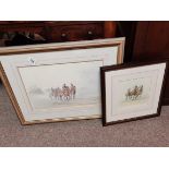 2 x limited edition prints of racehorses