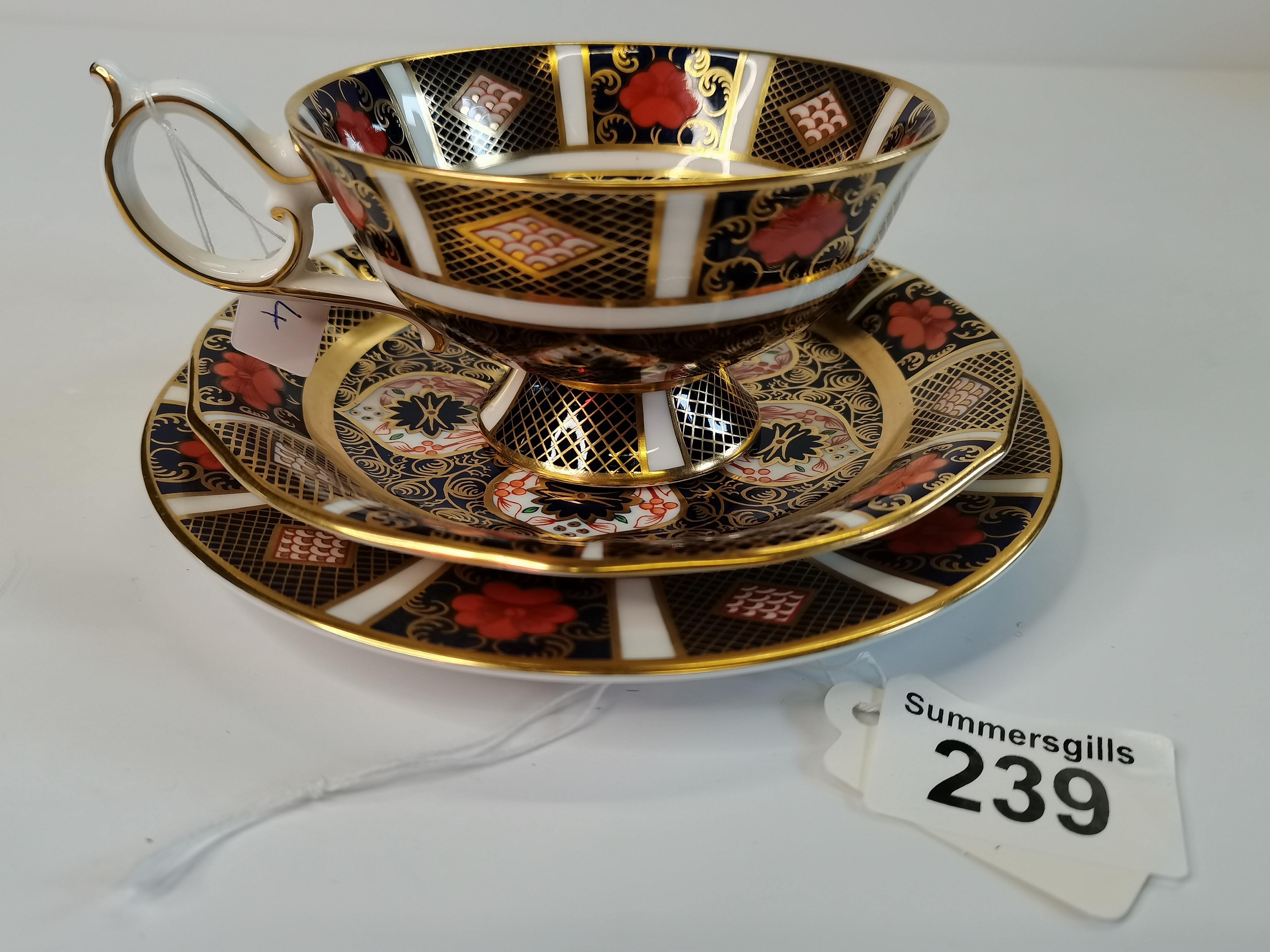 Royal Crown Derby cup, saucer and plate