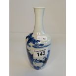 Chinese Blue and White vase with character marks on base