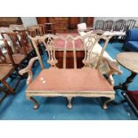 Antique 2 seater sofa painted