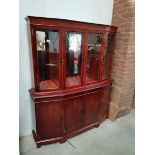 Yew Wood Display Unit with glazed top