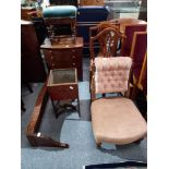 Misc furniture including x3 chairs. stool, chest of drawers, etc etc