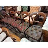 Set of 6 Victorian mahogany dining chairs