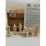 1988 Lord of the Rings Chess set by Mascott Direct with character sheet