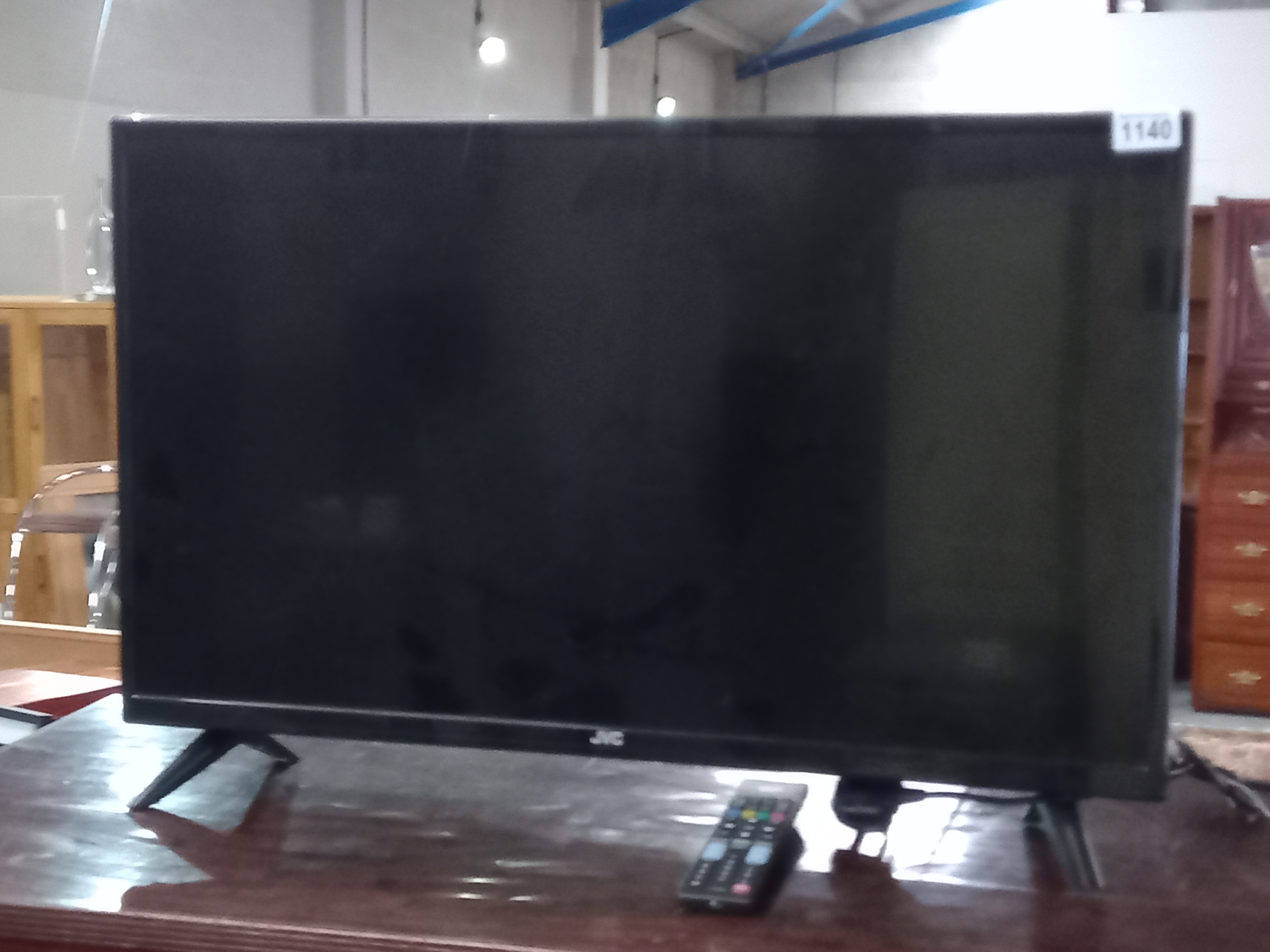 JVC flat screen TV 33inch plus large print of bubbles plus signed hunting print
