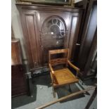 Mahogany Display cabinet plus inlaid chair