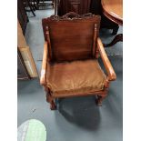 Vintage Mahogany Monk's chair