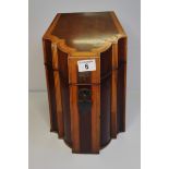 Mahogany & Satinwood George III Sheraton Period Knife Box