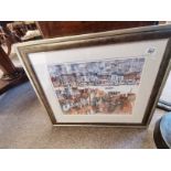 Limited Edition Framed print by John Sibson 'Whitby Town + Roof Tops'
