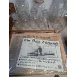 A Collection of Glass Jars, 7 Pictures and a Newspaper Reporting on the Titanic