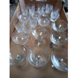 Box of glasses incl 6 x vintage Babycham glasses