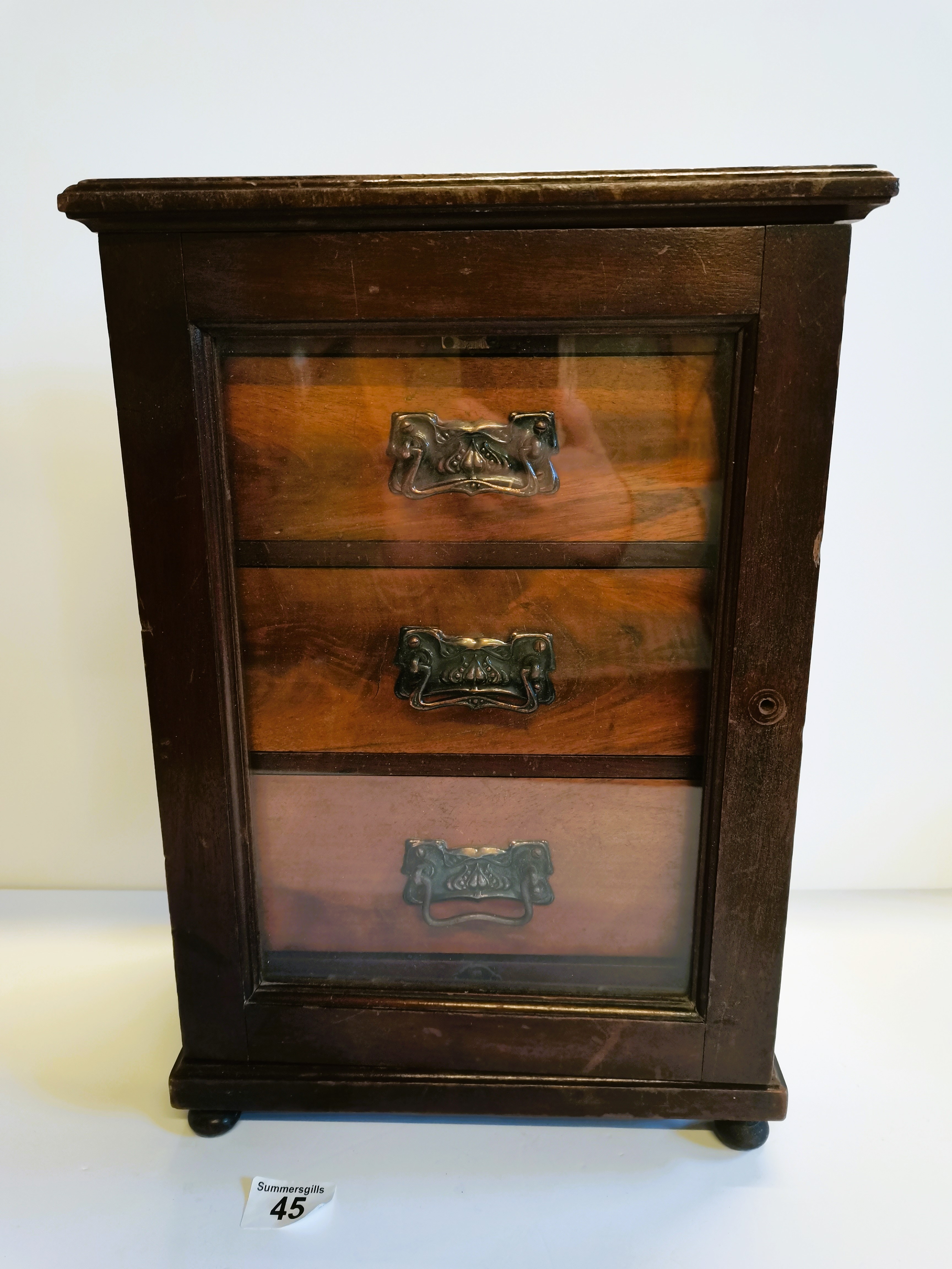 Antique Mahogany Pipe Cabinet