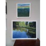 "Lillies on the Lake" and "Sunset/Sunrise" painted in Acrylic by Jack Brook