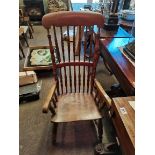 Antique high back Farmhouse chair