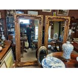 x2 large Gold Gild Framed wall mirrors