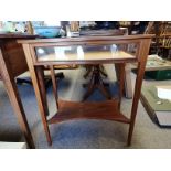 Edwardian inlaid shop display table