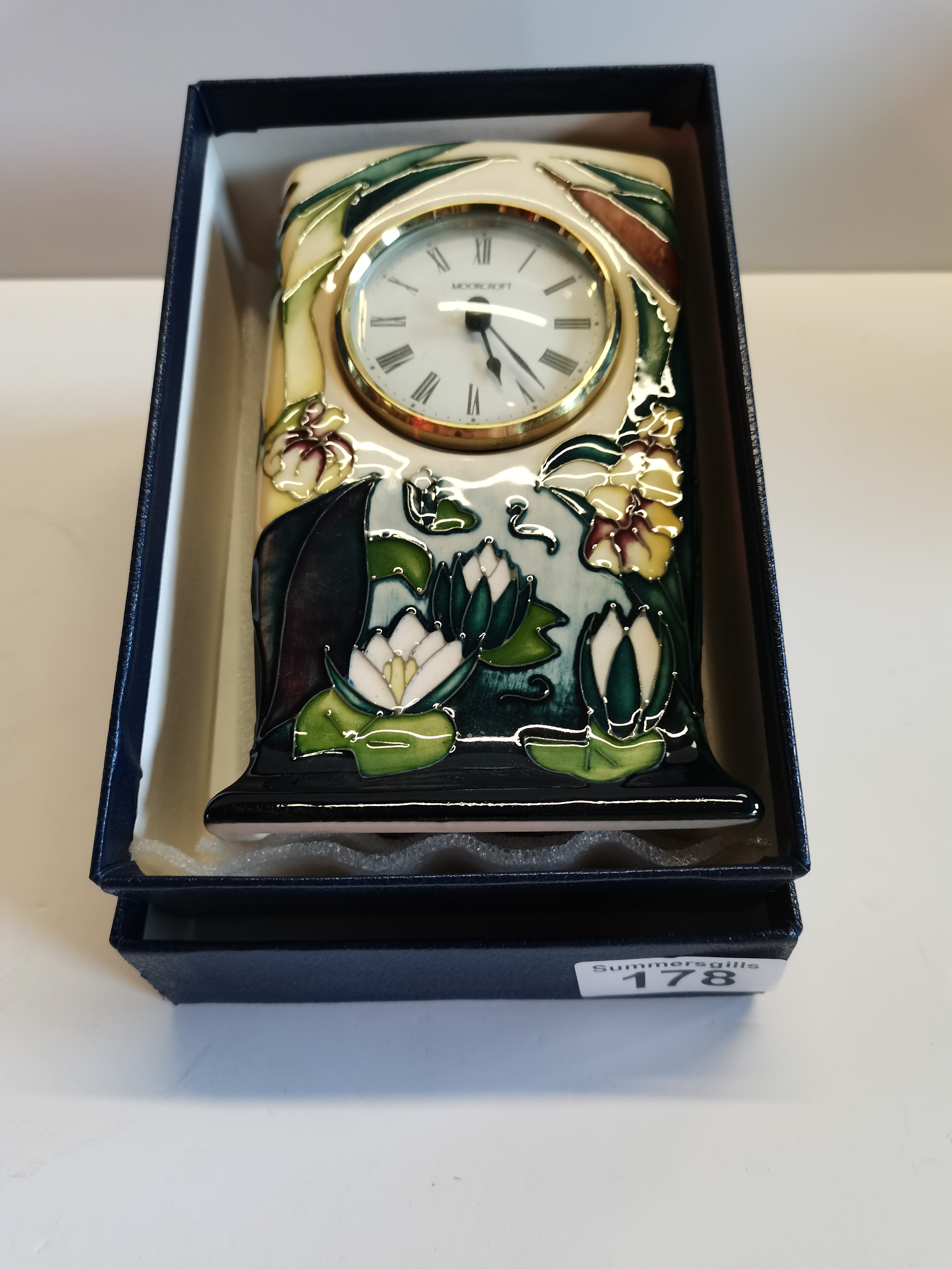 Moorcroft Mantle Clock in Box