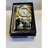 Moorcroft Mantle Clock in Box