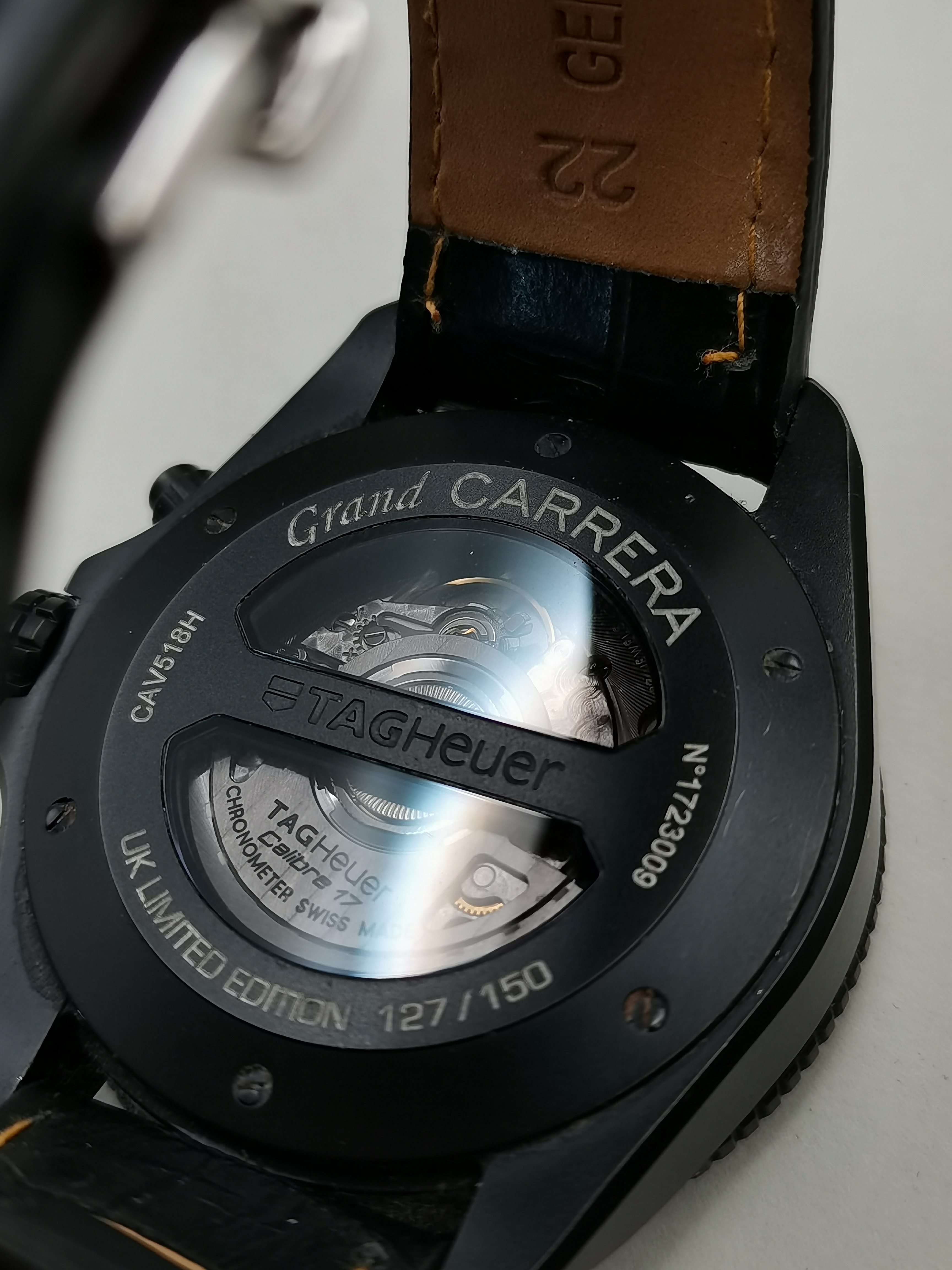 TAG Heuer Grand Carrera Calibre 17 Automatic wrist watch. - Image 6 of 6