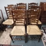 x6 reed bottom chairs plus x2 carvers