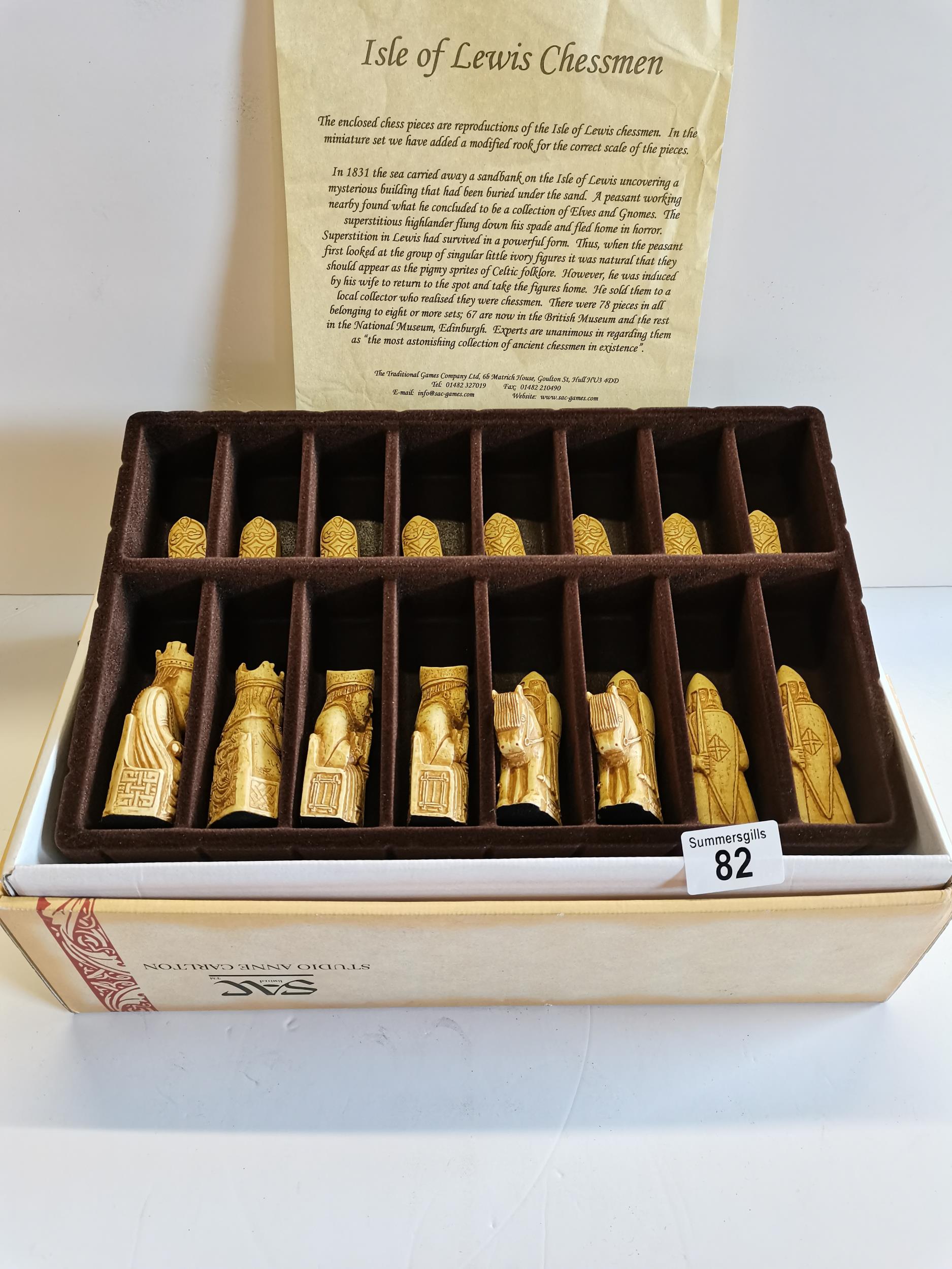 Studio Anne Carlton Chess set - Reproductions of Isle of Lewis Chessmen