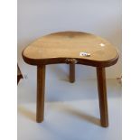 Mouseman Yorkshire Oak 3 legged stool