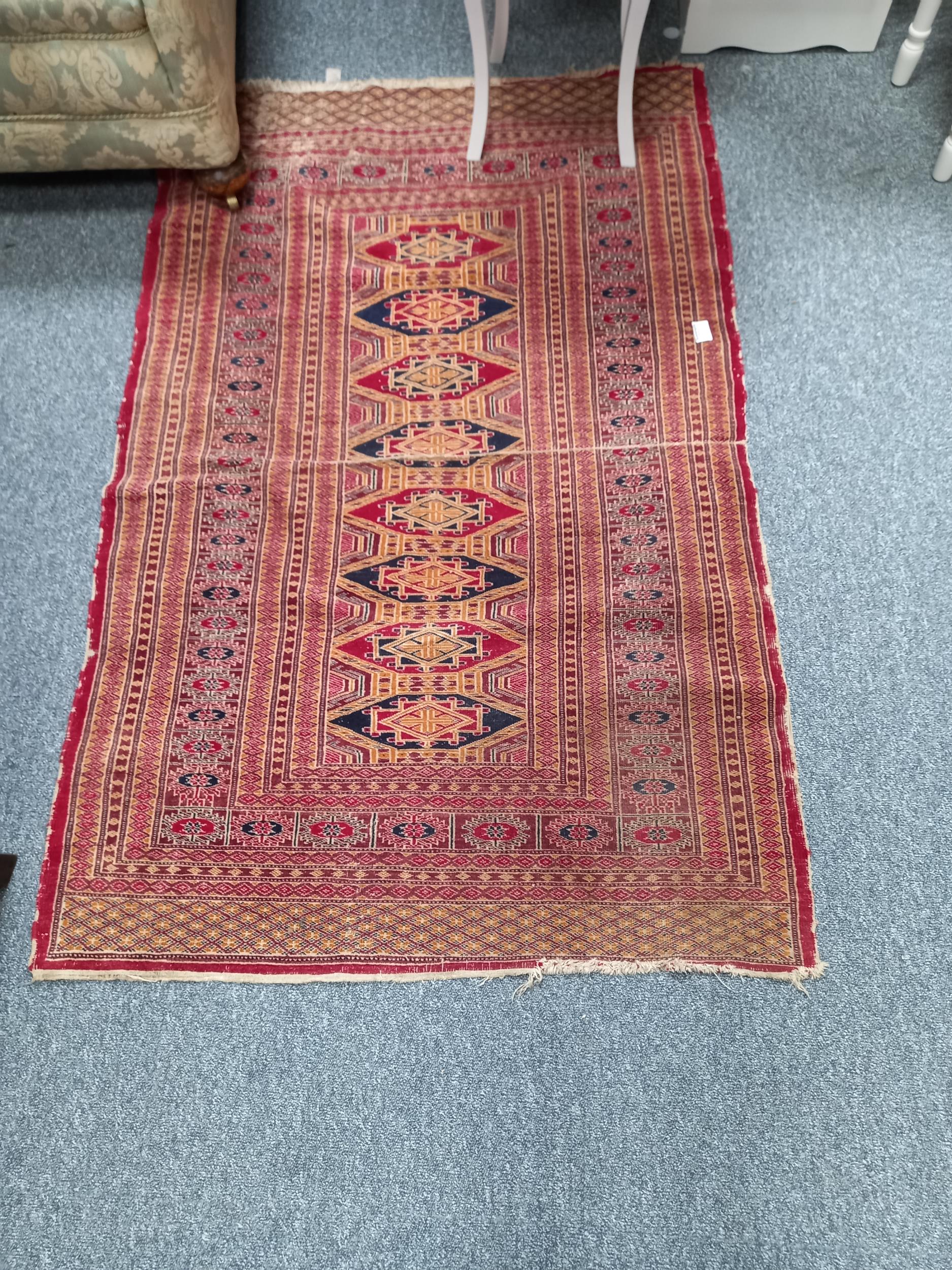 x2 Afgan rug (worn) - Image 2 of 2