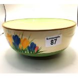 Claris Cliff Fruit bowl 22cm diameter. Fully Claris Cliff marked to base