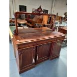 Victorian mahogany chiffonier with mirrored back