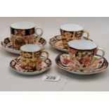 x4 Various Royal Crown Derby Cups and Saucers