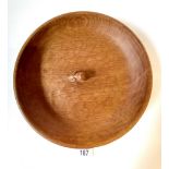 A Stunning Adzed Mouseman Bowl with Mouse carved in the centre