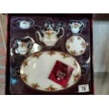 Royal Albert Country Rose Miniature tea set