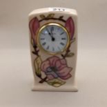 Moorcroft mantle clock cream