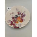 Clarice Cliff plate - signed R Ridgeway Blackberry and Leaf pattern