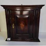 Antique inlaid wooded art cupboard