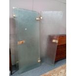 4 x 1970s frosted glass doors