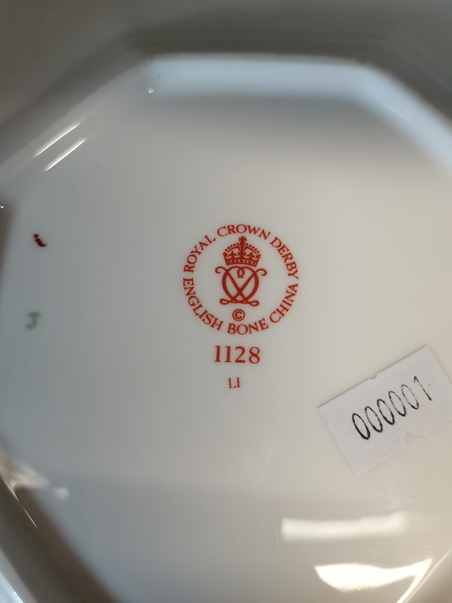 Octagonal Crown Derby Plate - 1128 - Image 2 of 2