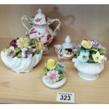 A collection of Coalport ornaments