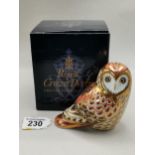 Crown Derby Short Eared Owl Guild Exclusive 2008 MMVIII