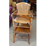 Early 19thC Child Metamorphic Bergere high chair