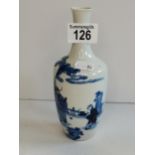 Chinese Blue and White vase with character marks on base